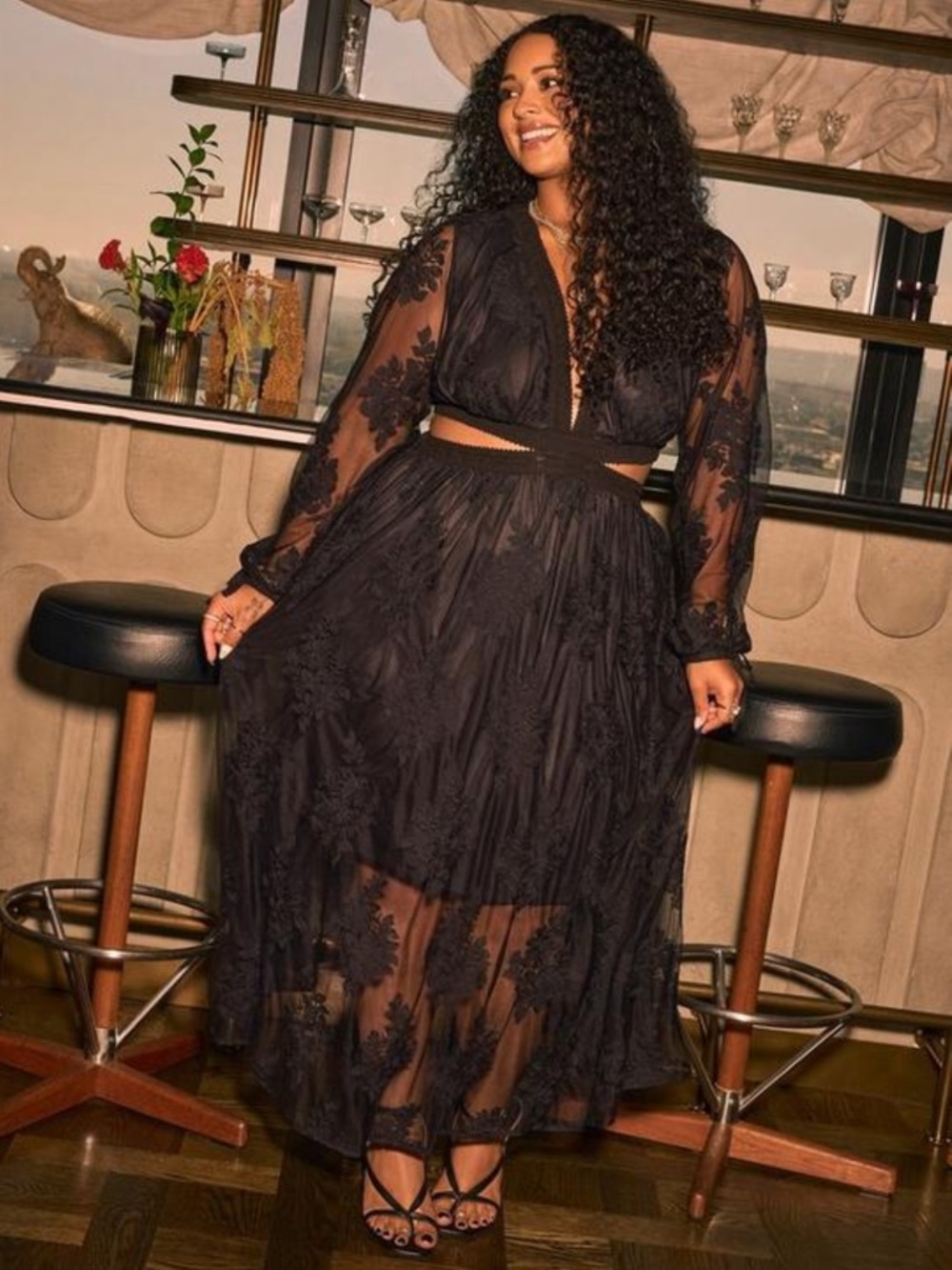 Torrid Embroidered Maxi Dress, size 1